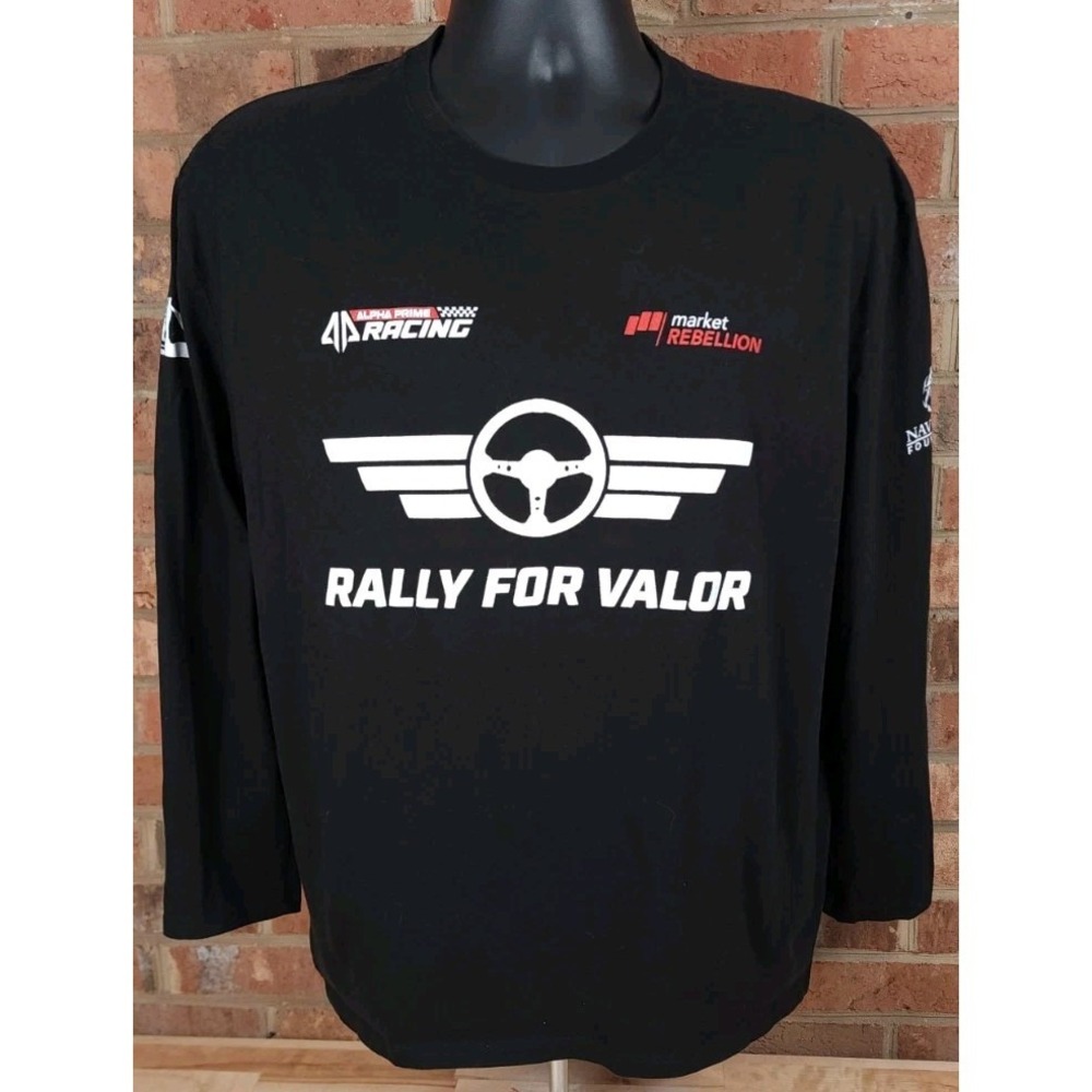 Alpha Prime Racing Team Issue Market Rebellion Large Long Sleeve Shirt NASCAR